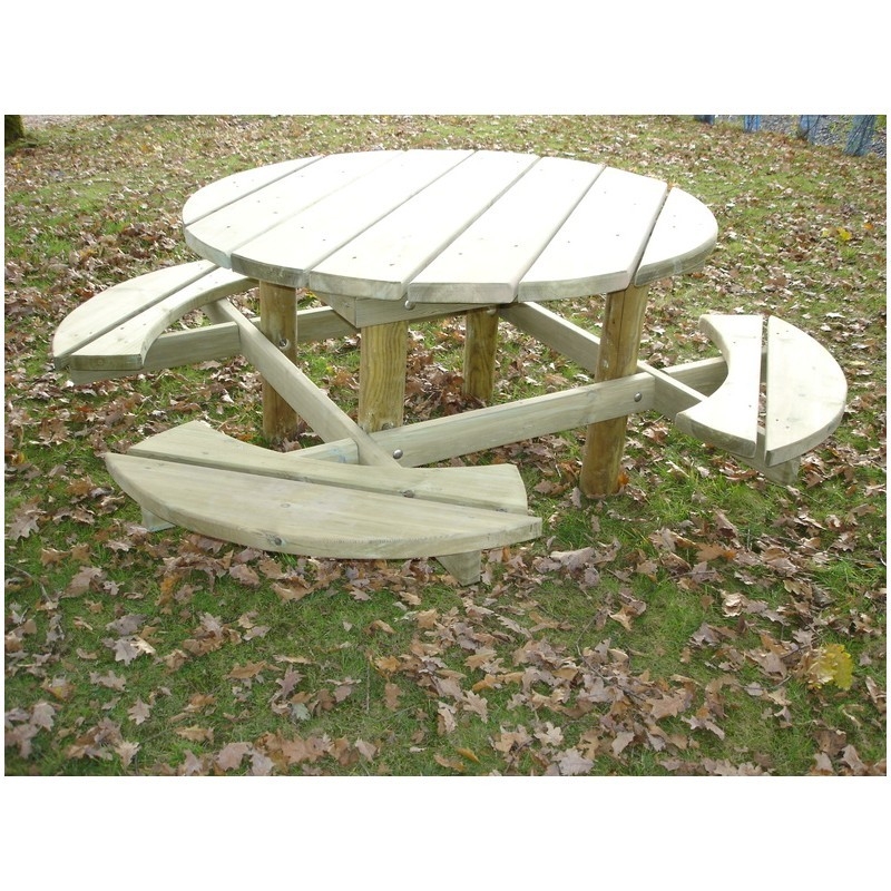Table jardin en bois ronde Table jardin en bois ronde