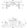 Dimensions de la table pique nique campagnarde