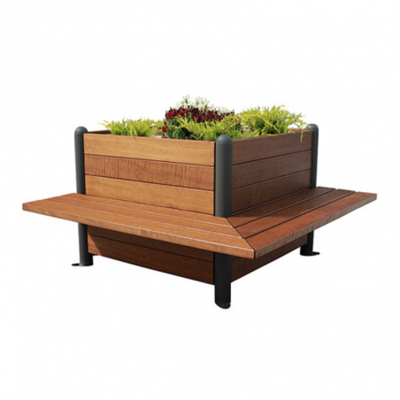 PLANTAWA Plancher De Jardin Urbain 9 Compartiments - Jardinière Bois De Pin 120x120 Cm