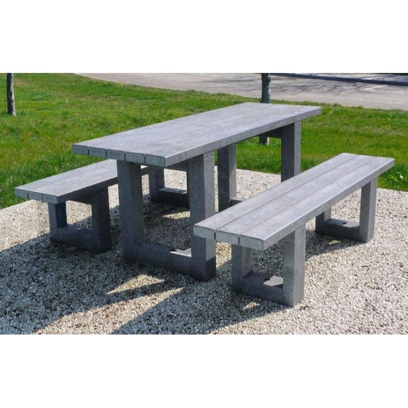 Table de jardin en plastique recyclé Table de jardin en plastique recyclé