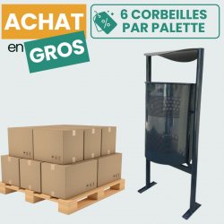 Corbeille avec toit métal - vente par palette