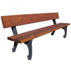 Banc urbain bois et fonte