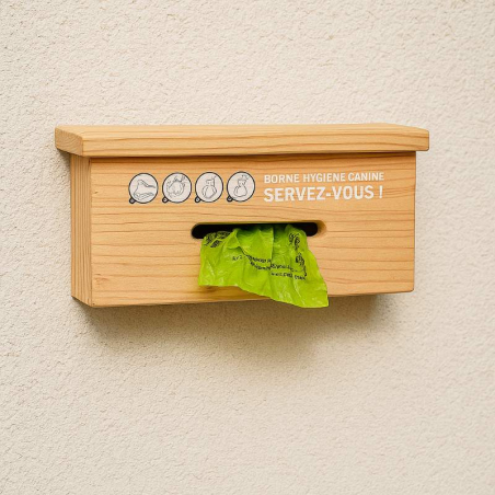 Distributeur De Sacs à Crottes Pour Chien - Pratique En Promenade, En Plastique Rose Et Blanc
