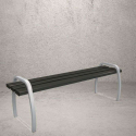 Banquette publique en acier