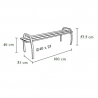 Banquette de ville acier, dimensions