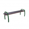 Banquette de ville bois et acier vert