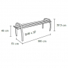 Banquette collectivité dimensions