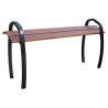 Banc public assis debout en bois et acier