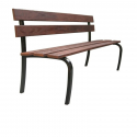 Banc collectivité en bois et acier noir