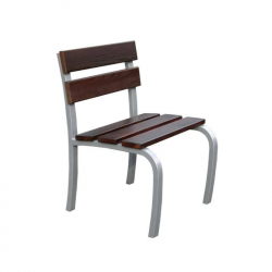 Fauteuil jardin public en bois et métal