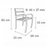 Fauteuil de ville dimensions