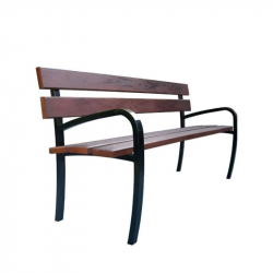Banc public adapté personnes âgées avec 2 accoudoirs