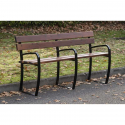 Banc de ville pour personnes âgées, 3 accoudoirs, dans un parc