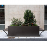 Jardinière urbaine acier avec 2 bancs plastiques