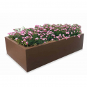 Jardinière publique métallique, rectangulaire