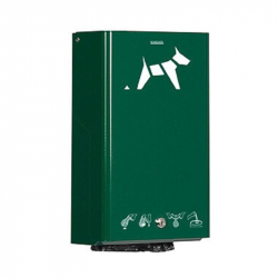 Distributeur de sacs pour déjections canines coloris vert mousse Distributeur de sacs pour déjections canines coloris vert mousse