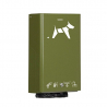 Distributeur de sacs canins de coloris vert olive