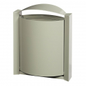 Corbeille murale en acier gris ciment