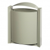 Corbeille murale en acier gris ciment