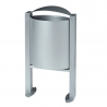 Poubelle acier 40 L coloris métal