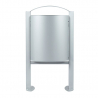 Poubelle de ville de 40 L gris métal