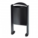 Poubelle urbaine 40 L métal manganèse