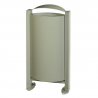 Poubelle urbaine en acier gris ciment - 60 L