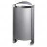 Poubelle de ville de 100 L gris métal