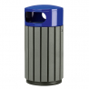Poubelle de tri urbain 40 L plastique recyclé Gris/bleu