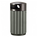 Poubelle de tri sélectif extérieur en plastique recyclé 40 L Gris/Manganèse