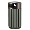 Poubelle de tri sélectif extérieur en plastique recyclé 40 L Gris/Manganèse