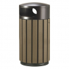 Poubelle de collectivité pour tri extérieur 40 L marron/manganèse