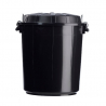 Poubelle de ville en polyéthylène noire de 50 L