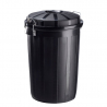 Poubelle extérieure de  95L en plastique noire
