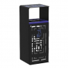 Poubelle Vigipirate pour le tri sélectif de 110 L en acier, coloris bleu