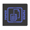 Dessus de poubelle de tri coloris bleu "papier"