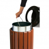 Poubelle urbaine capacité 40 L bois et acier