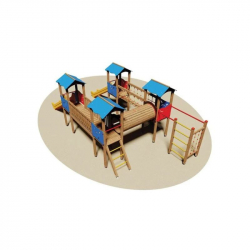Structure multijeux pour aires de jeux extérieure Structure multijeux pour aires de jeux extérieure