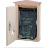 Distributeur de sacs canins en bois, liasses