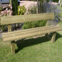 Banc classique en bois avec dossier