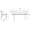 Dimensions du banc publique en bois