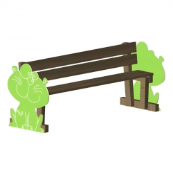Banc en bois pour enfant avec décor plastique Banc en bois pour enfant avec décor plastique