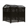 Abri pour cycles en acier noir. Module initial avec serrure
