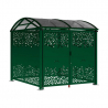 Abri pour les 2 roues. Module initial en acier vert. Sécurisé