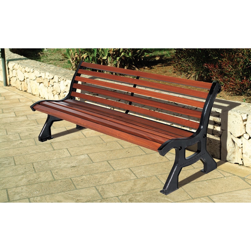 Banc en bois exotique 196 cm Banc en bois exotique 196 cm