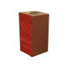 Poubelle urbaine de tri bois acajou et acier aspect corten