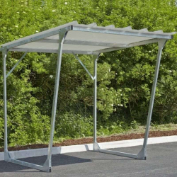 Abri vélos en acier et tôle galvanisée Abri vélos en acier et tôle galvanisée