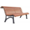 Banc en bois exotique Plaza, 19 lames