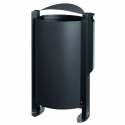 Corbeille de ville avec cendrier, 100 L, anthracite