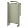 Poubelle de ville acier gris ciment avec cendrier de 60 L